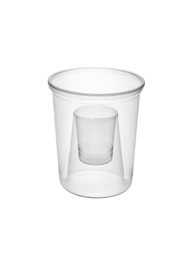 Party Essentials Soft Plastic 50 Count Bomber Cups, 4-Ounce, Clear - Image 1